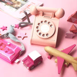 Pink Wooden Telephone