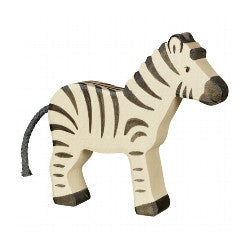 Wooden Zebra Figurine