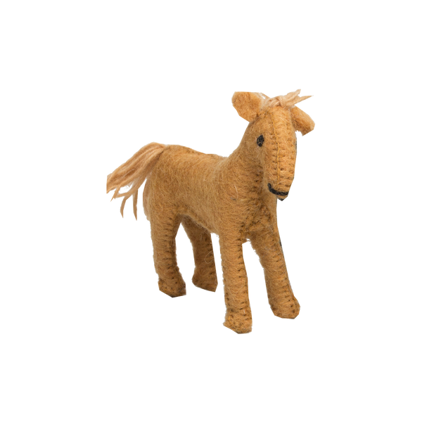 Felt Barn Horse, Beige