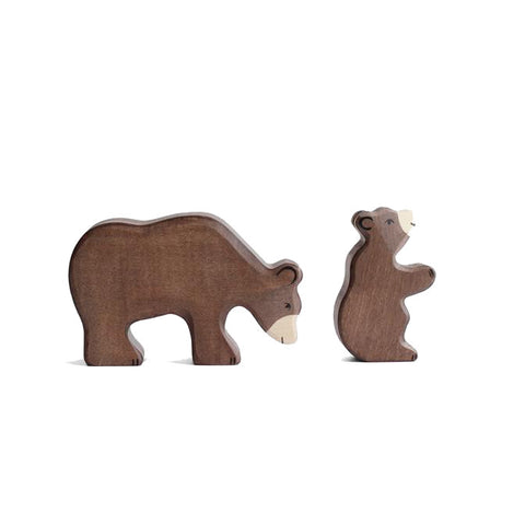 Wooden Brown Bear Set