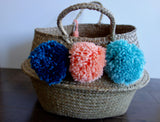 Pom Pom Basket, Navy