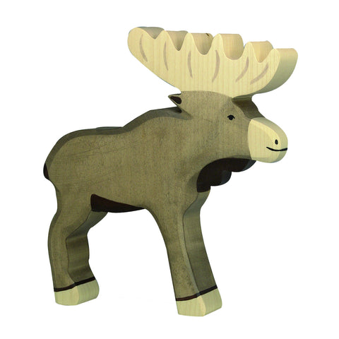 Wooden Elk Figurine