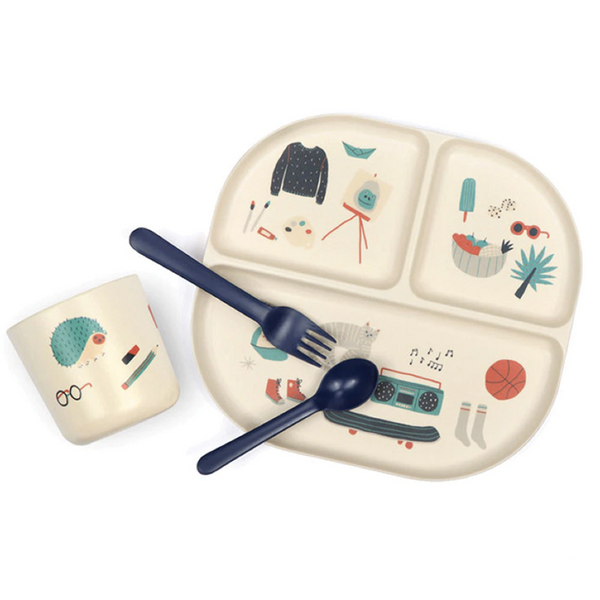 Bamboo Meal Set, Blue