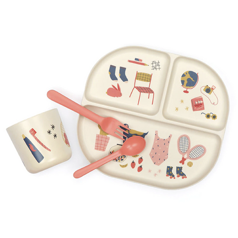 Bamboo Meal Set, Pink