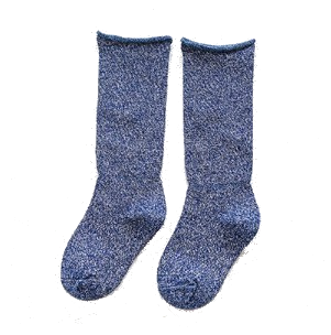 Lurex Socks Blue