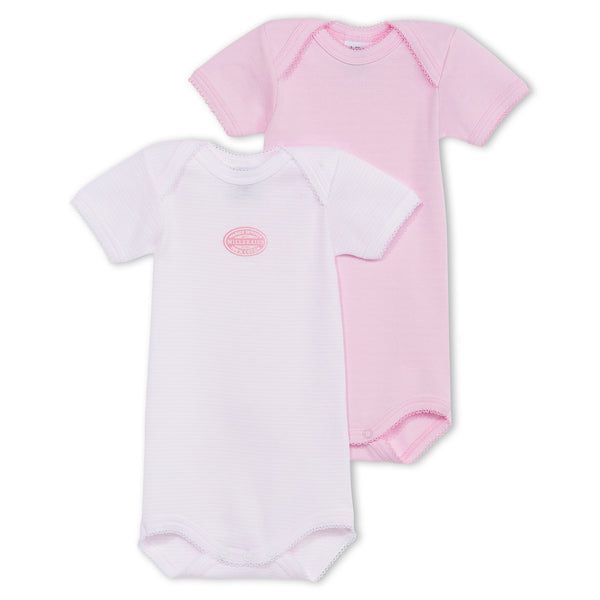 Onesie Pinstripe x2, Pink