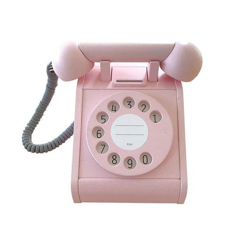 Pink Wooden Telephone