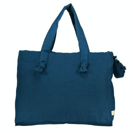 Petrol blue shop changing bag