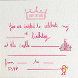 princess party birthday invitation card