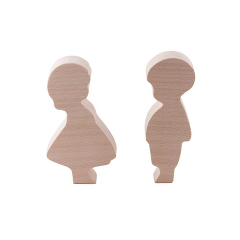 Wooden Boy and Girl