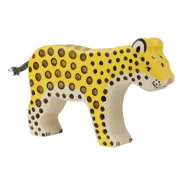 Wooden Leopard Figurine